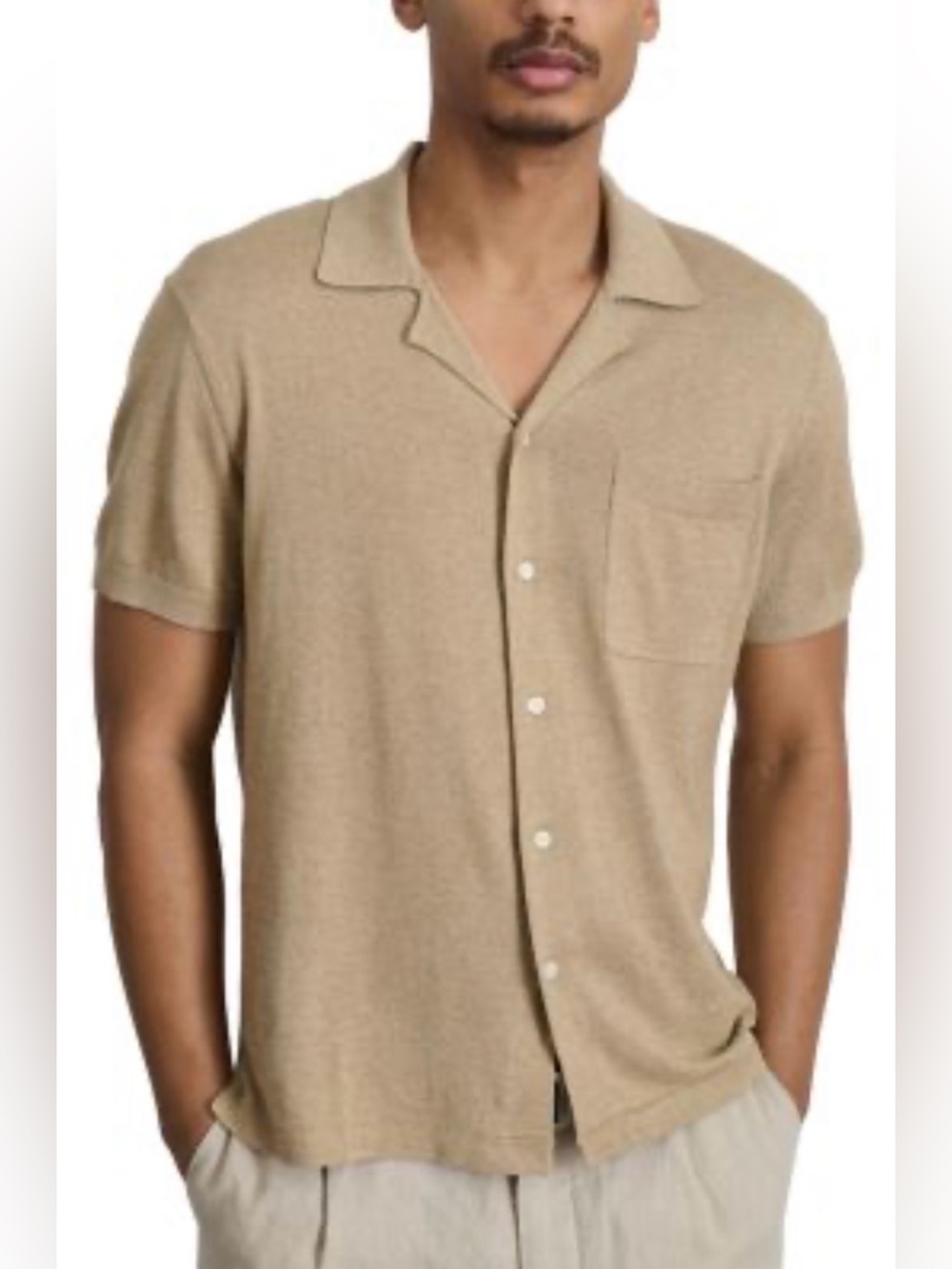 Alex Mill Aldrich Relaxed Fit Knit Camp Shirt Men's S Button Closure